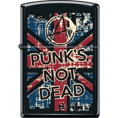 Zippo 2024 Zippo Custom Black Matte Punks Not Dead ZIP-218CI018424